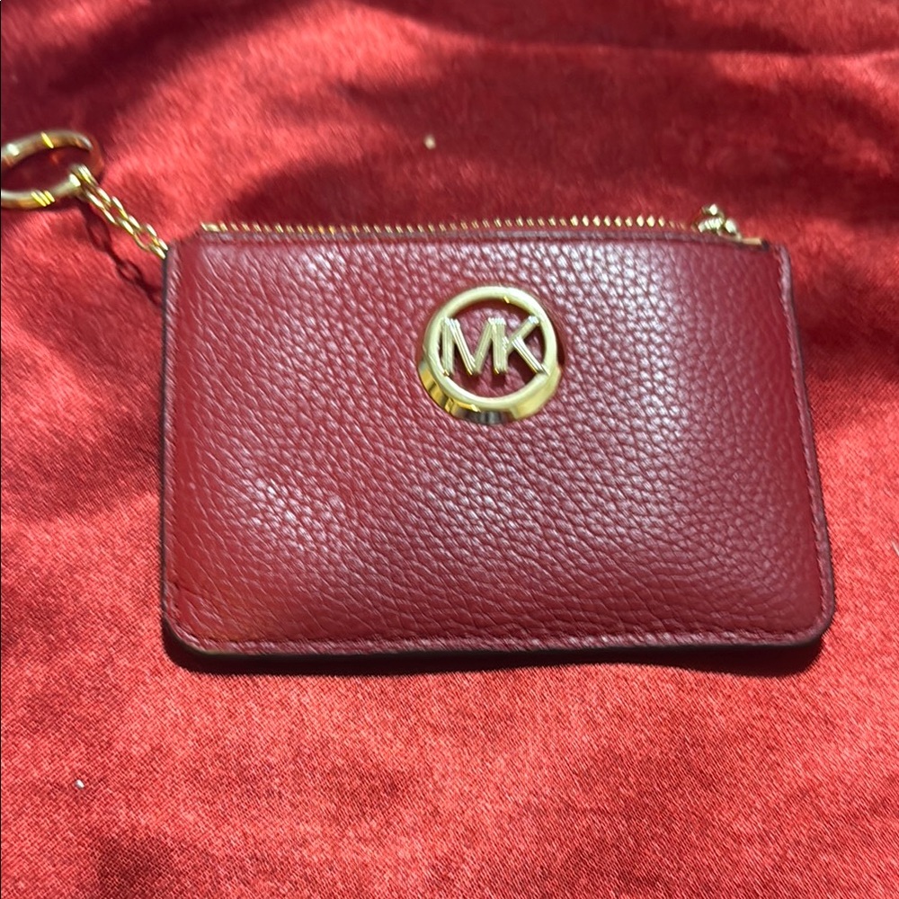 Michael Kors Burgundy Leather Coin Purse